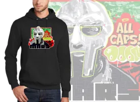 Art Society x MARS x MF DOOM ALL CAPS HOODIE BLACK