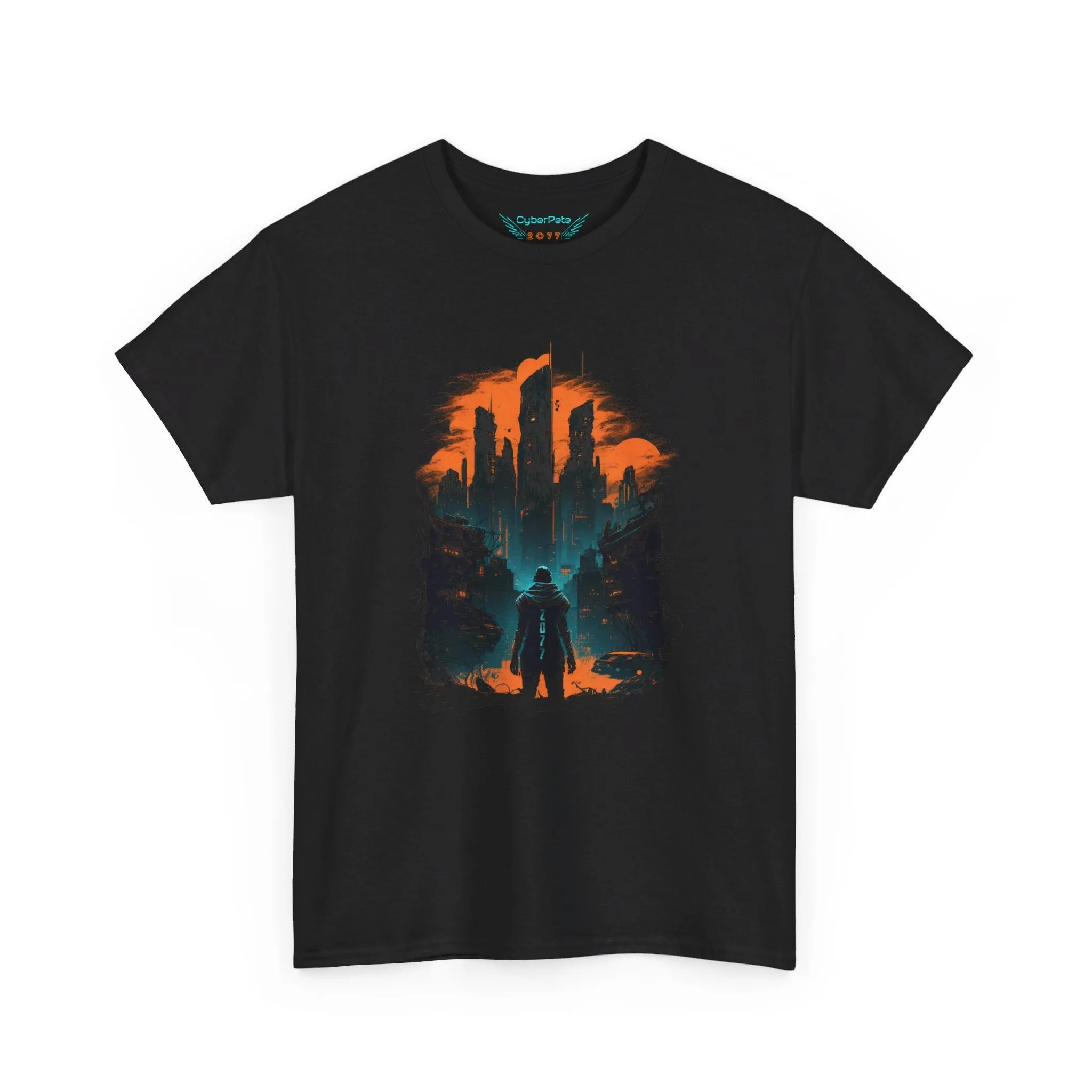 2077 Skyline T-Shirt | T-Shirt für Gamer und Cyberpunk Fans