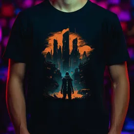 2077 Skyline T-Shirt | T-Shirt für Gamer und Cyberpunk Fans