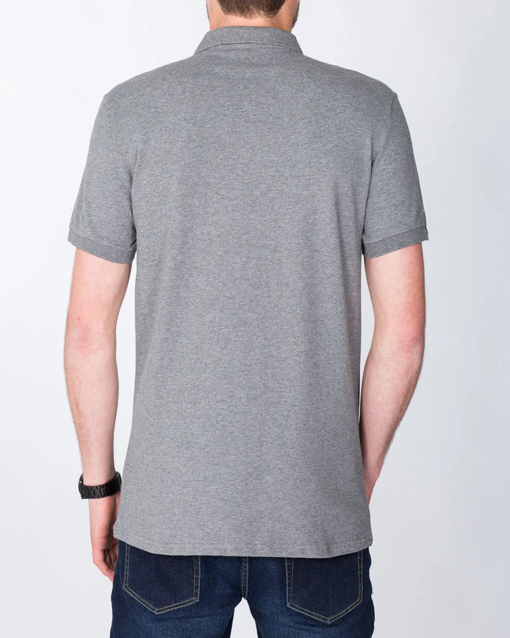 2t Slim Fit Tall Polo Shirt (mid grey)