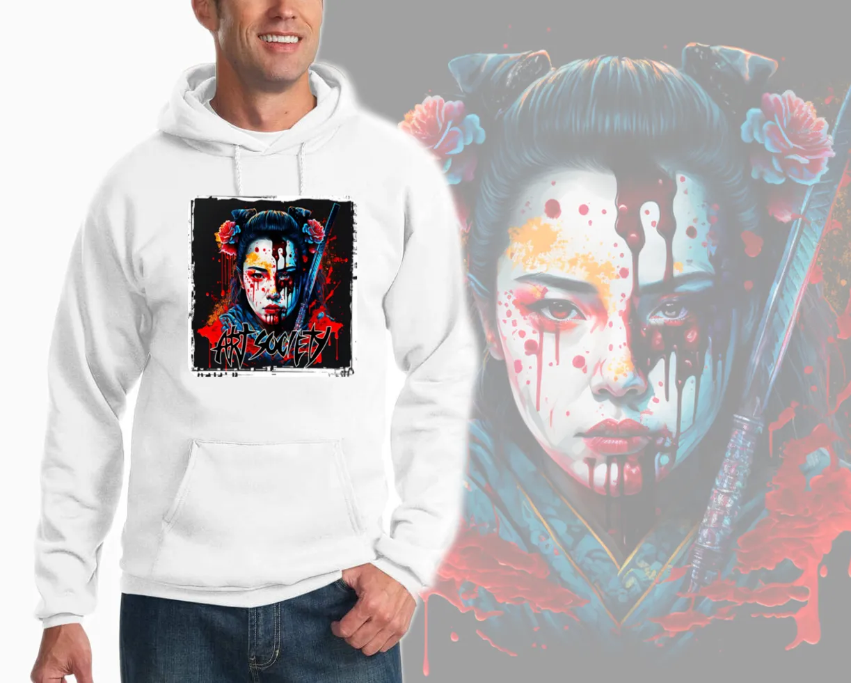 Art Society GEISHA WARRIOR VOL.1 HOODIE WHITE