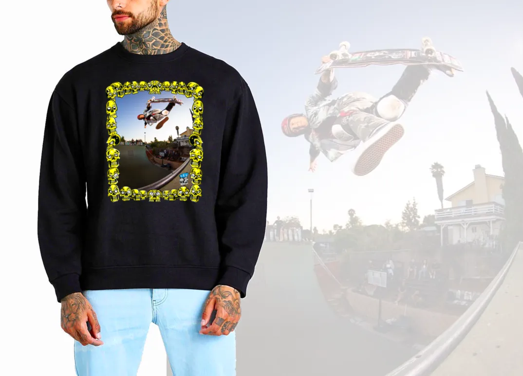 Art Society LEGENDS OF SKATE VOL. 1 HOSOI CREW SWEATER BLACK