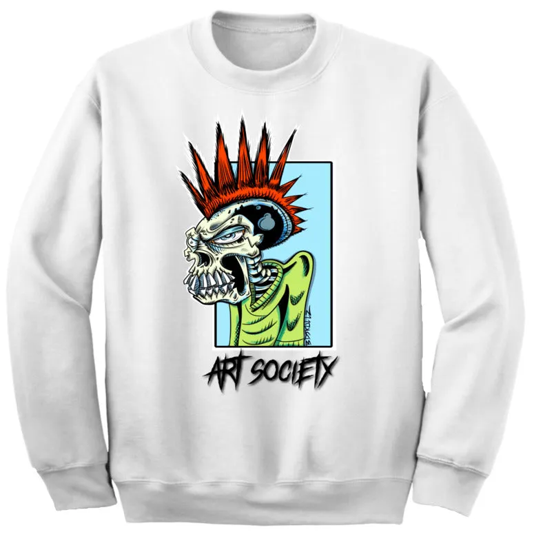 Art Society MISCREANT CREW SWEATER WHITE