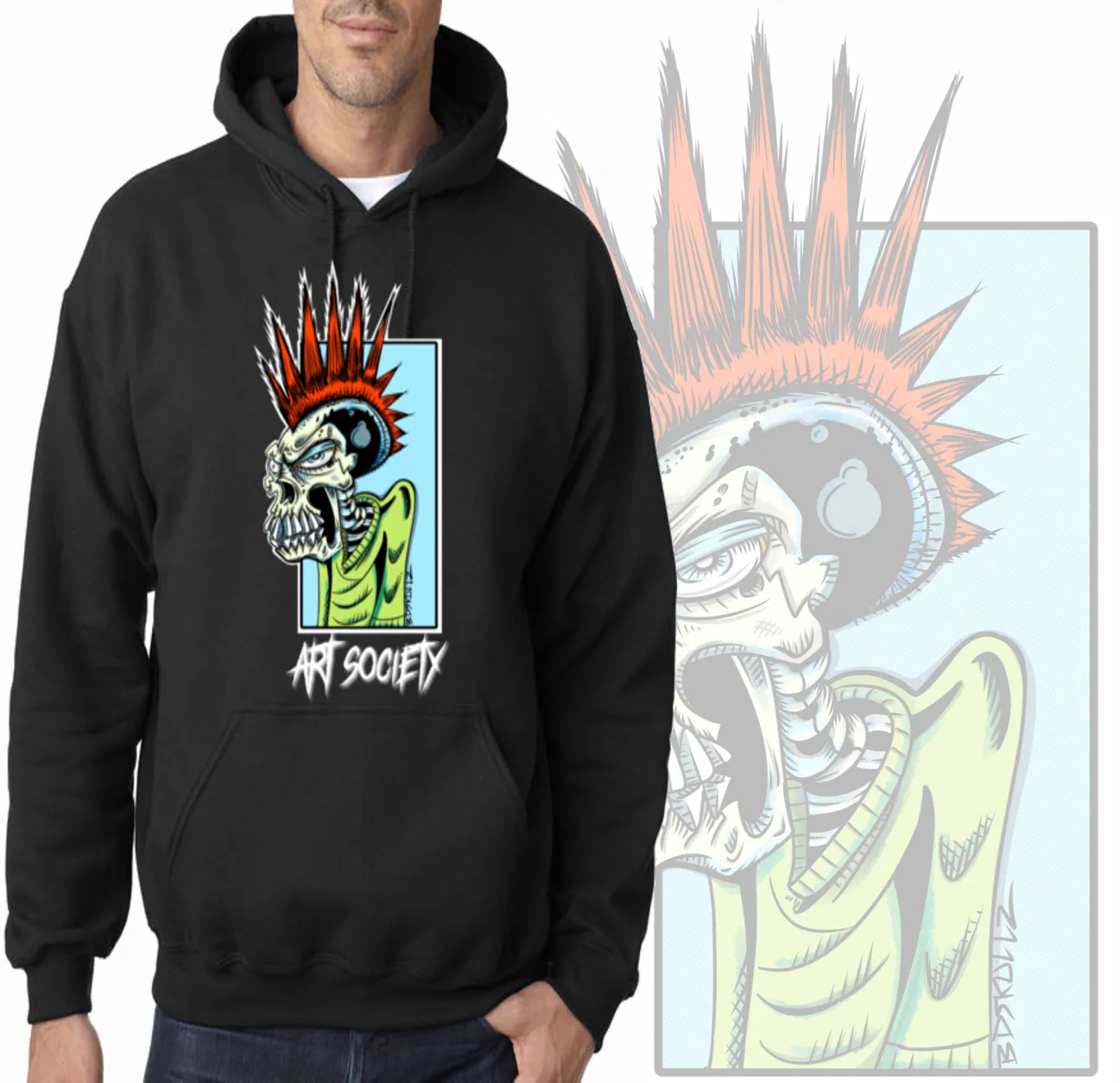 Art Society MISCREANT HOODIE BLACK