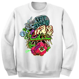 Art Society MONSTER DROP SWEATER WHITE