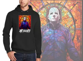 Art Society STAINED GLASS MICHAEL MYERS HOODIE BLACK