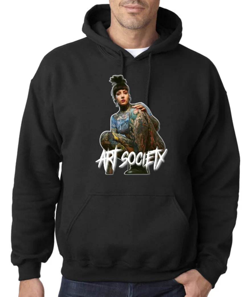 Art Society TATTOOED NATALIE HOODIE BLACK