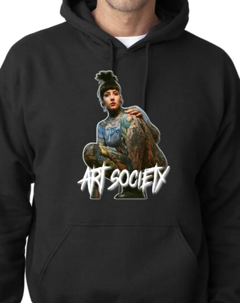 Art Society TATTOOED NATALIE HOODIE BLACK