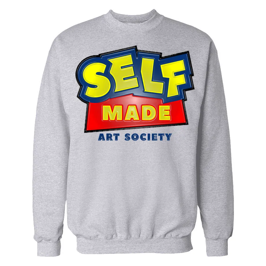 Art Society x Retro Kings SELF MADE 3D CREW SWEATER GREY