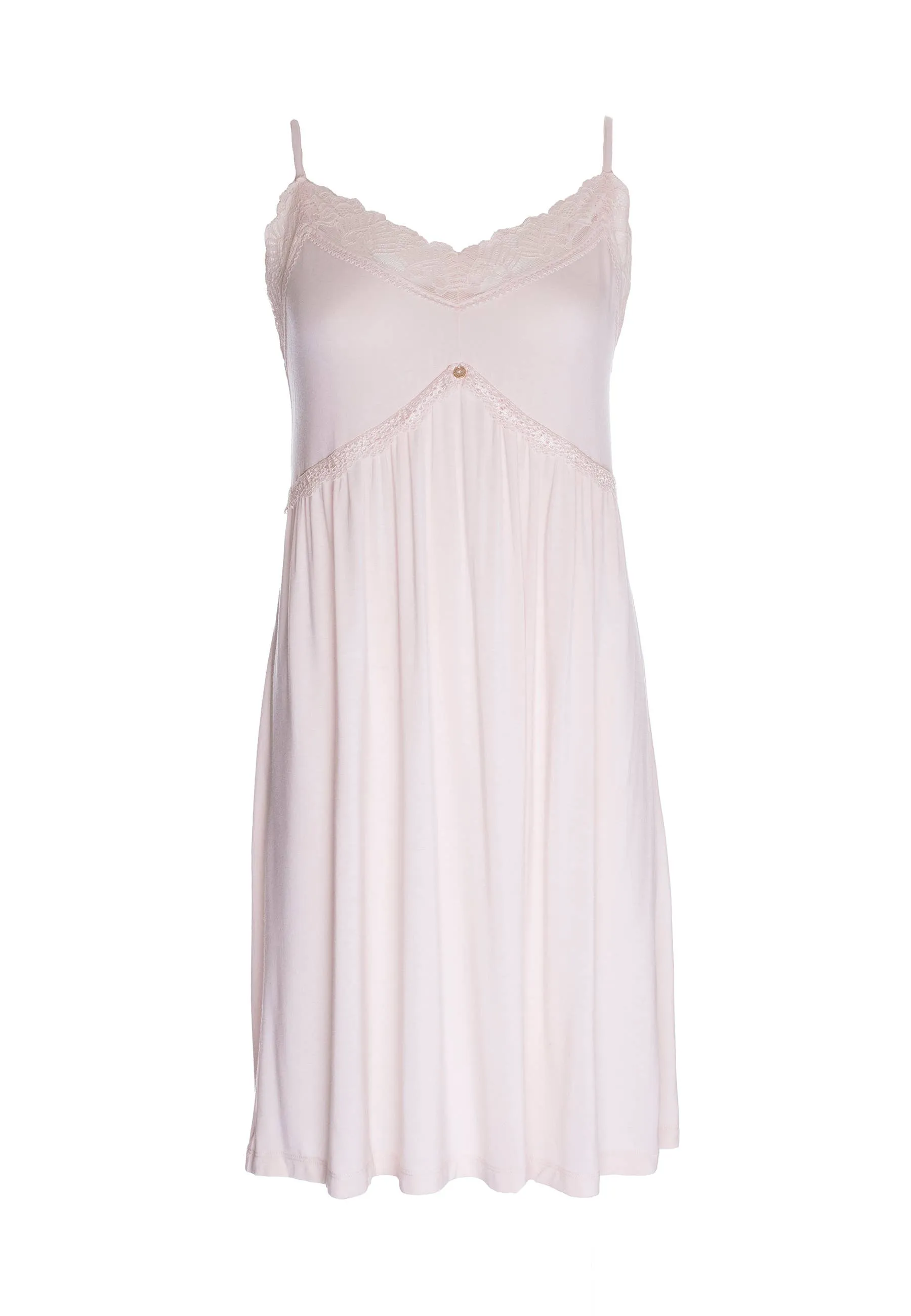 Bamboo Lace Nightie - Powder Puff