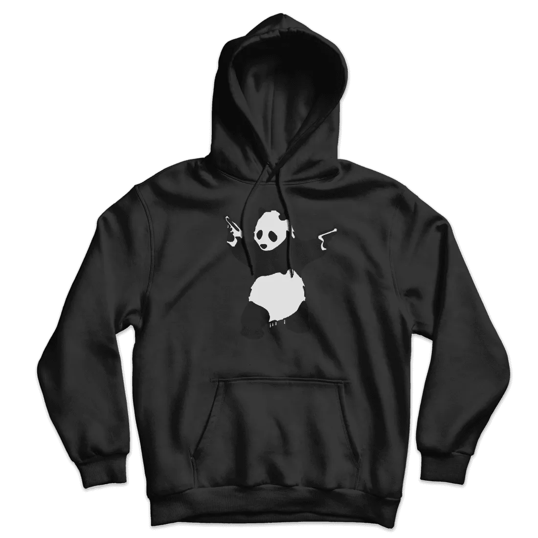 Banksy Pandamonium Armed Panda Unisex Hoodie