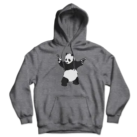 Banksy Pandamonium Armed Panda Unisex Hoodie