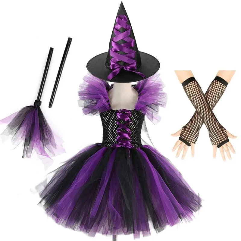 Bewitching Purple Witch Ensemble for Kids - Halloween Costume From Costume Glamour