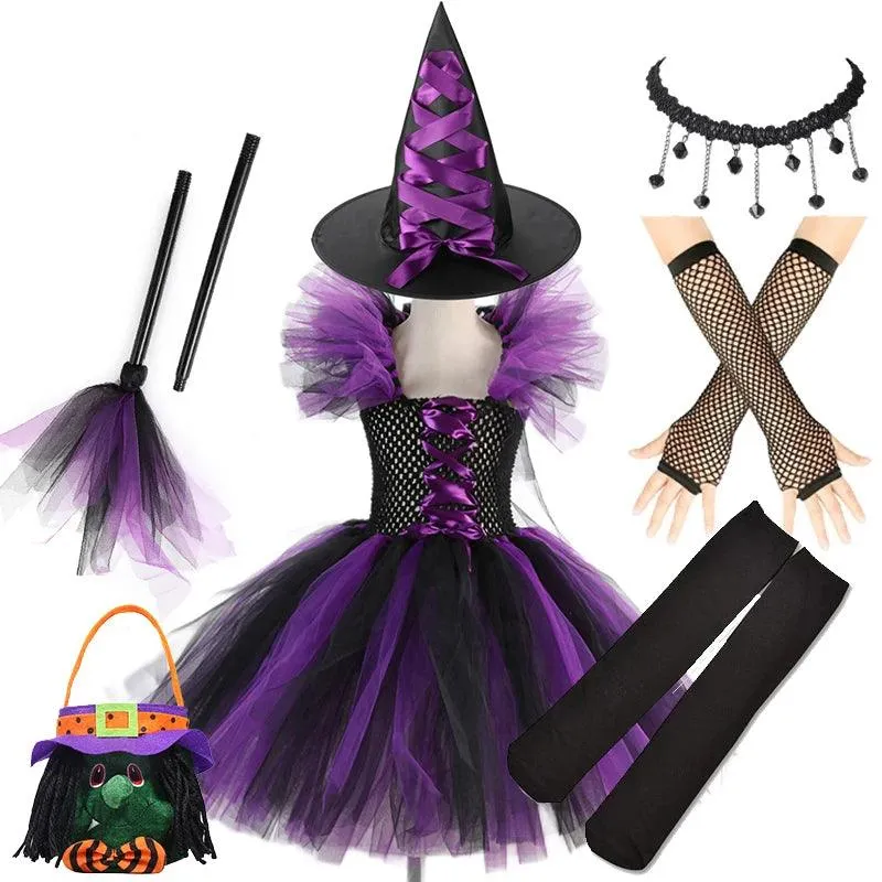 Bewitching Purple Witch Ensemble for Kids - Halloween Costume From Costume Glamour