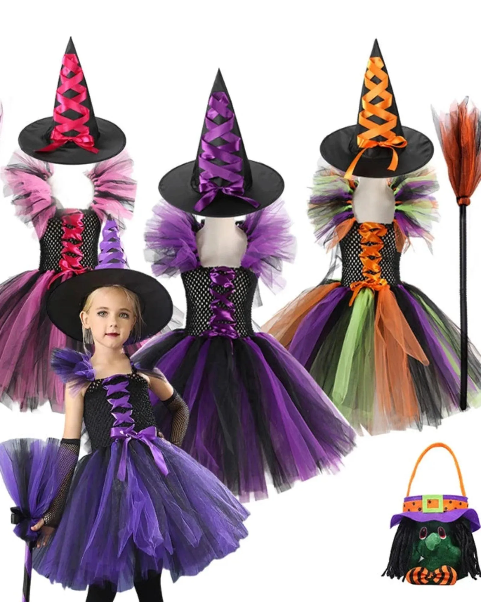 Bewitching Purple Witch Ensemble for Kids - Halloween Costume From Costume Glamour