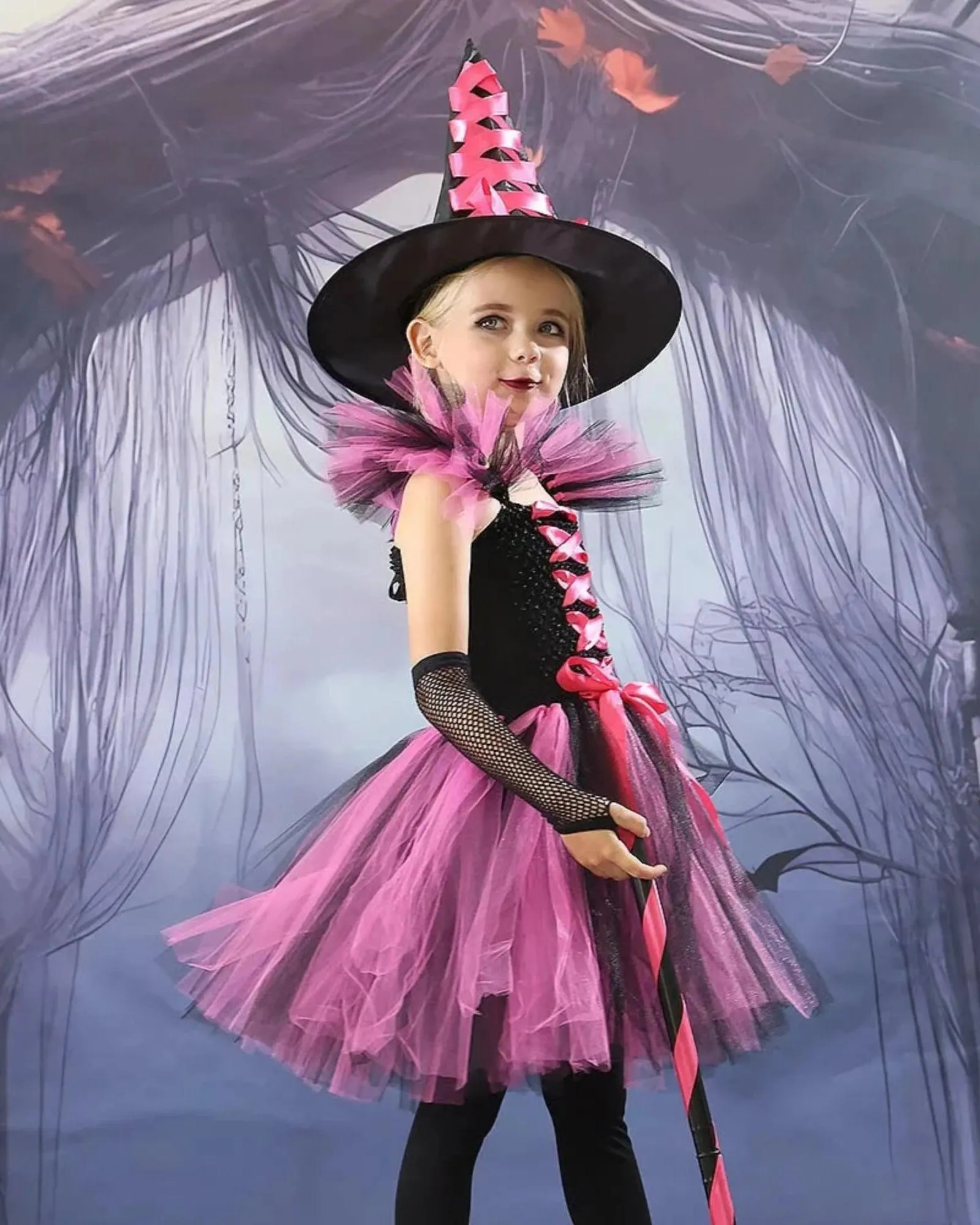 Bewitching Purple Witch Ensemble for Kids - Halloween Costume From Costume Glamour