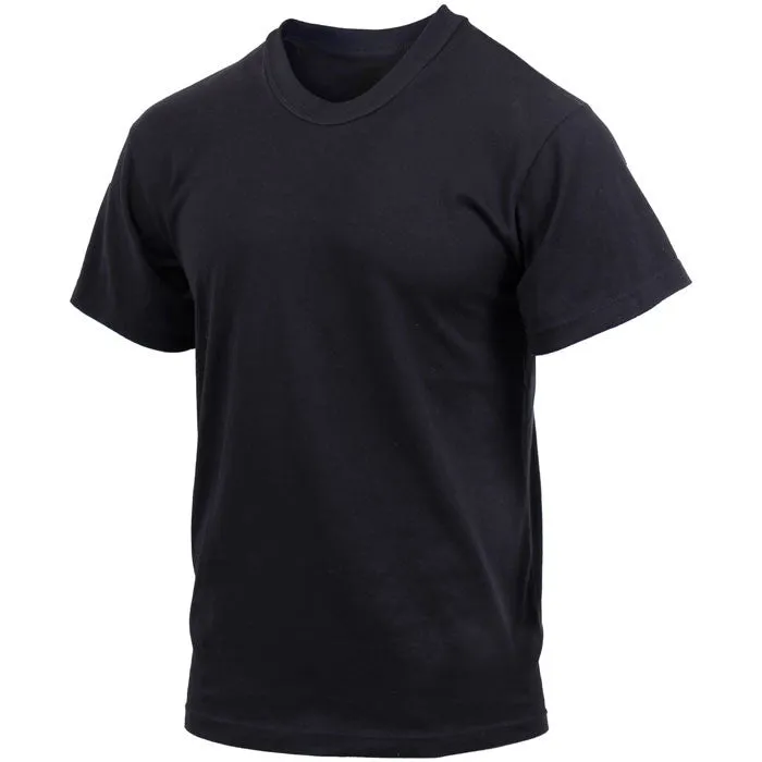 Black - Military GI Type Short Sleeve T-Shirt - 100% Cotton