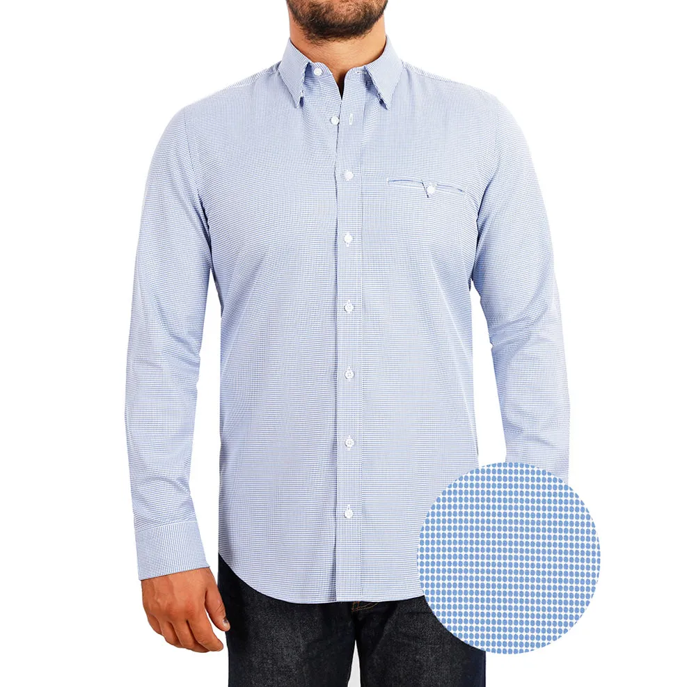 Blue Oval Design Men's Shirt