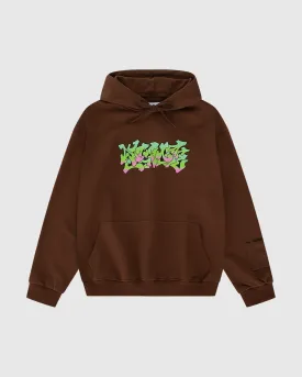 Boba Brown Graffiti Logo Hoodie