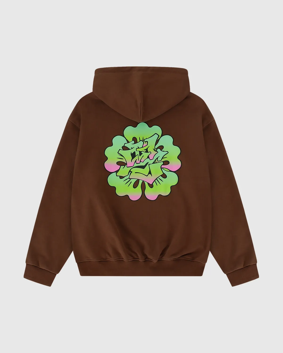 Boba Brown Graffiti Logo Hoodie