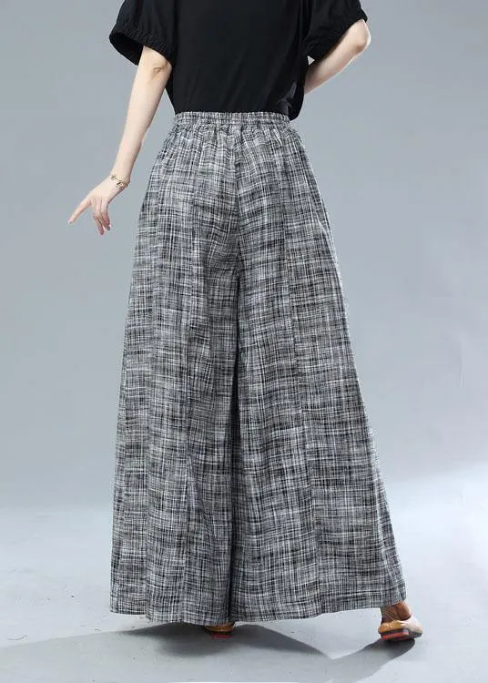 Bohemian Black Pockets Wide Leg Casual Fall Pants