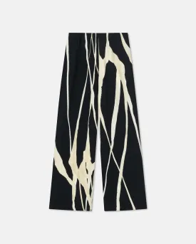 Brenda - Printed Georgette Pants - Light Fringe