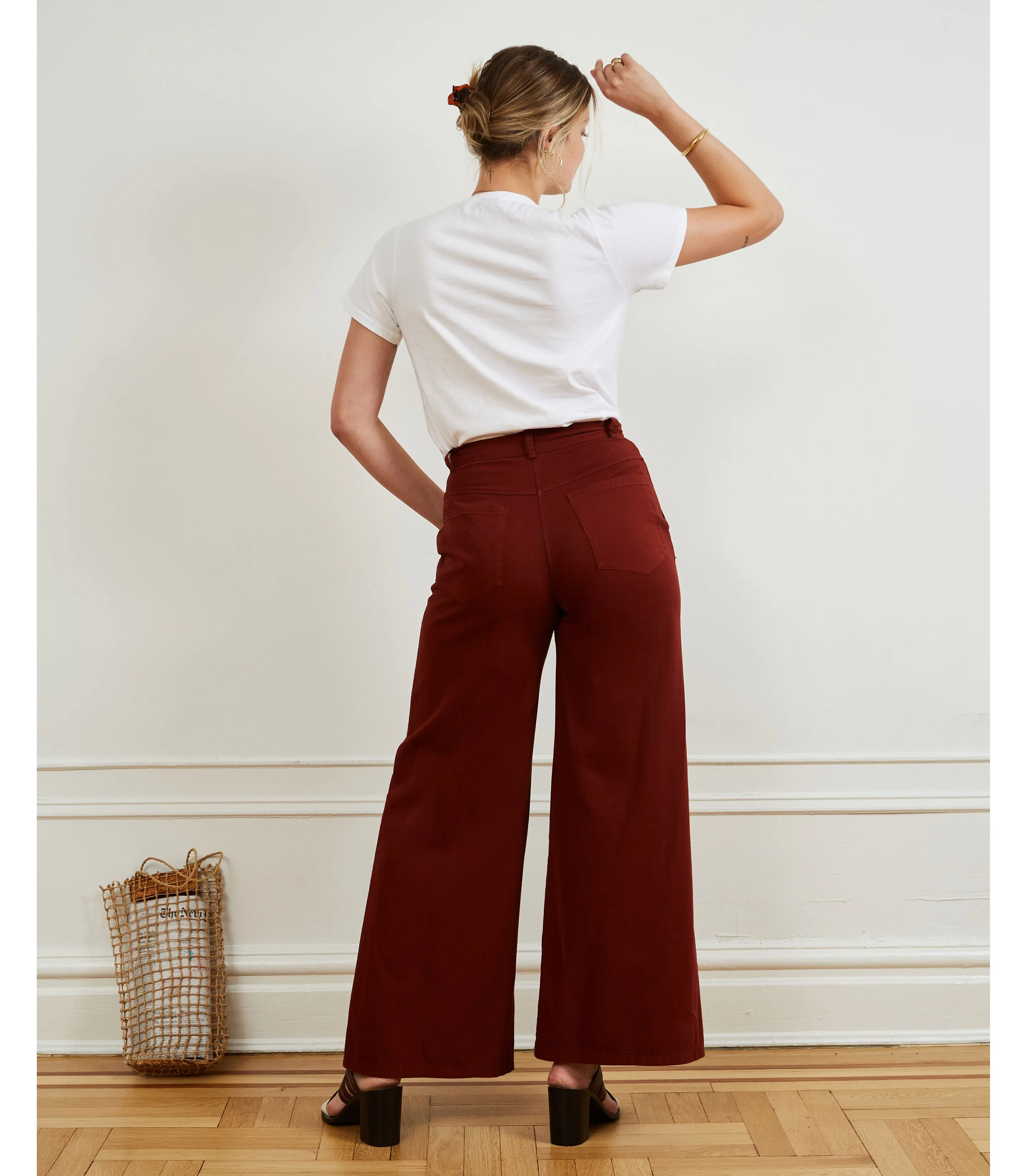 Brigitte Wide-Leg Trouser - Cocoa