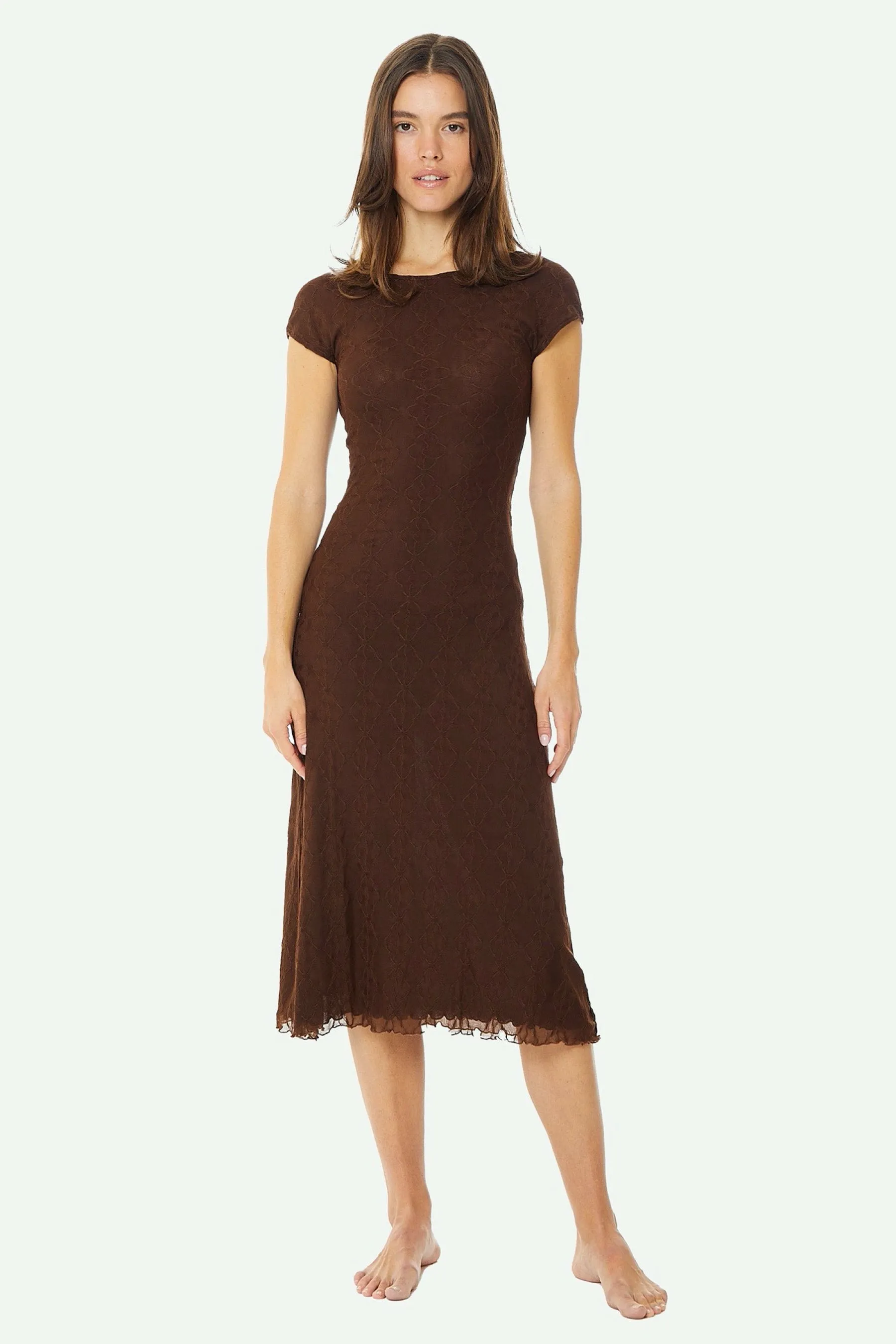 Brown Mariposa Backless Dress