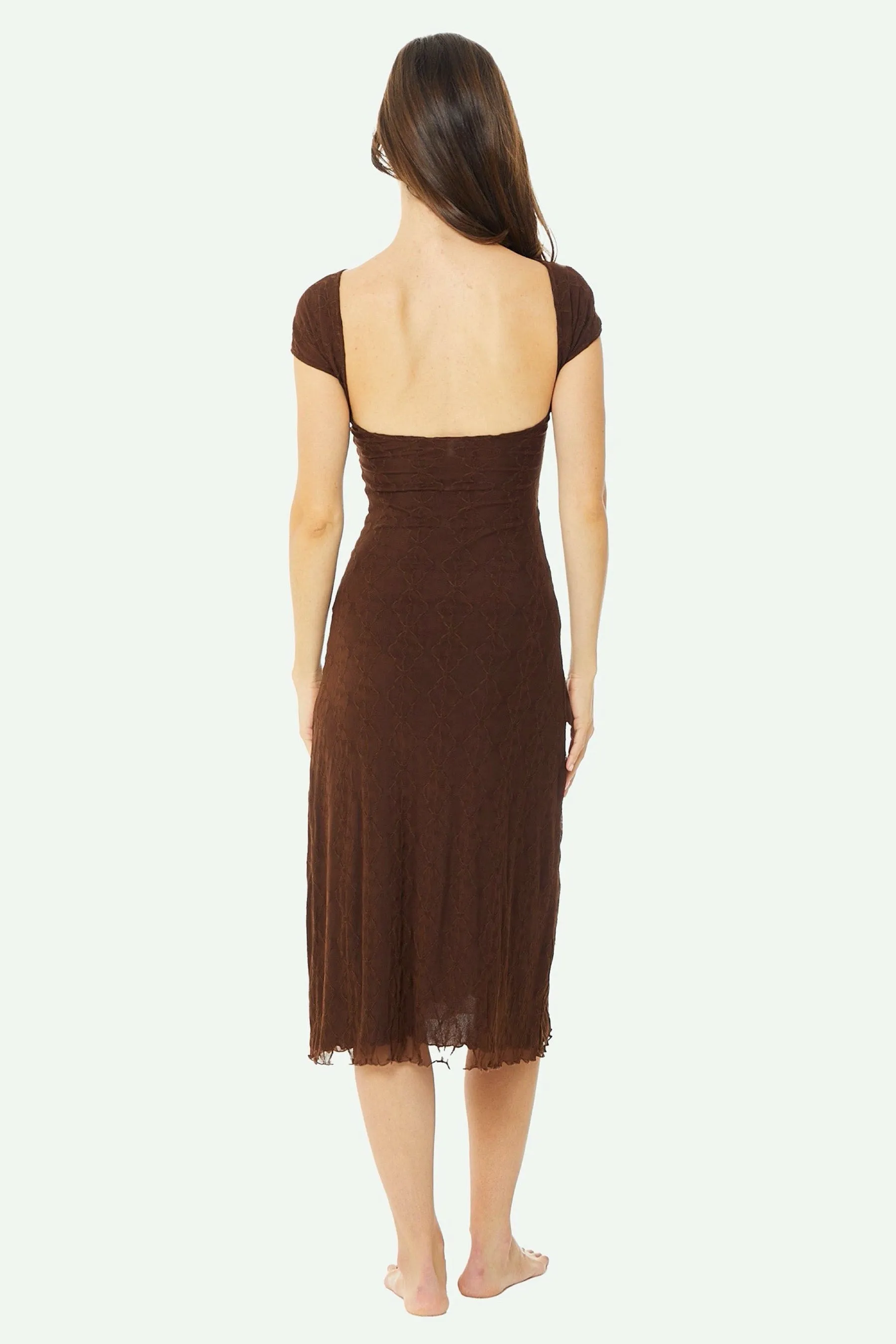 Brown Mariposa Backless Dress