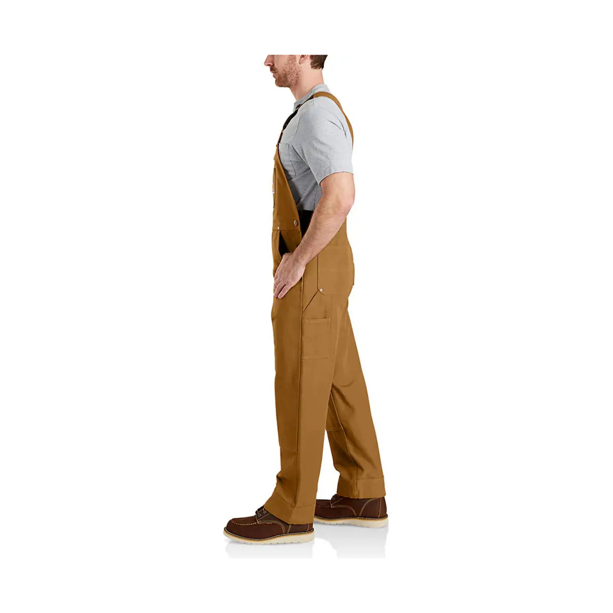 Carhartt Men's Bib Overall Relaxed Fit Duck - Carhartt Brown