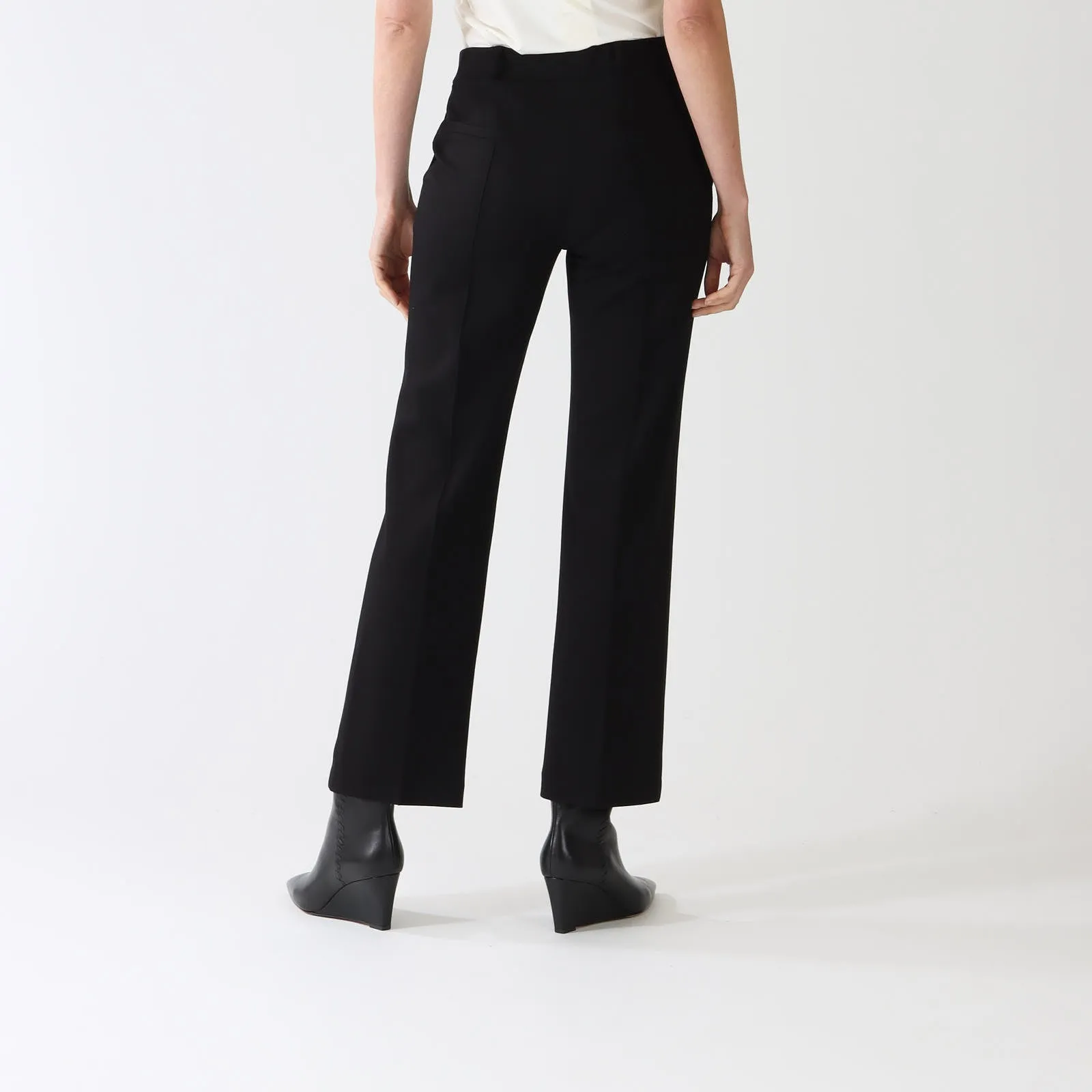 Carla Black Jersey Straight Leg Pants