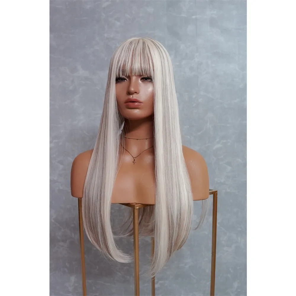 CHASE White Blonde 22" Fringe Wig