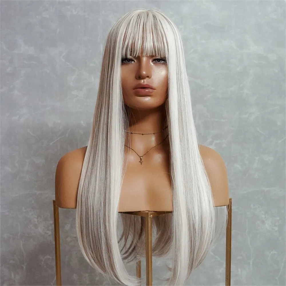 CHASE White Blonde 22" Fringe Wig