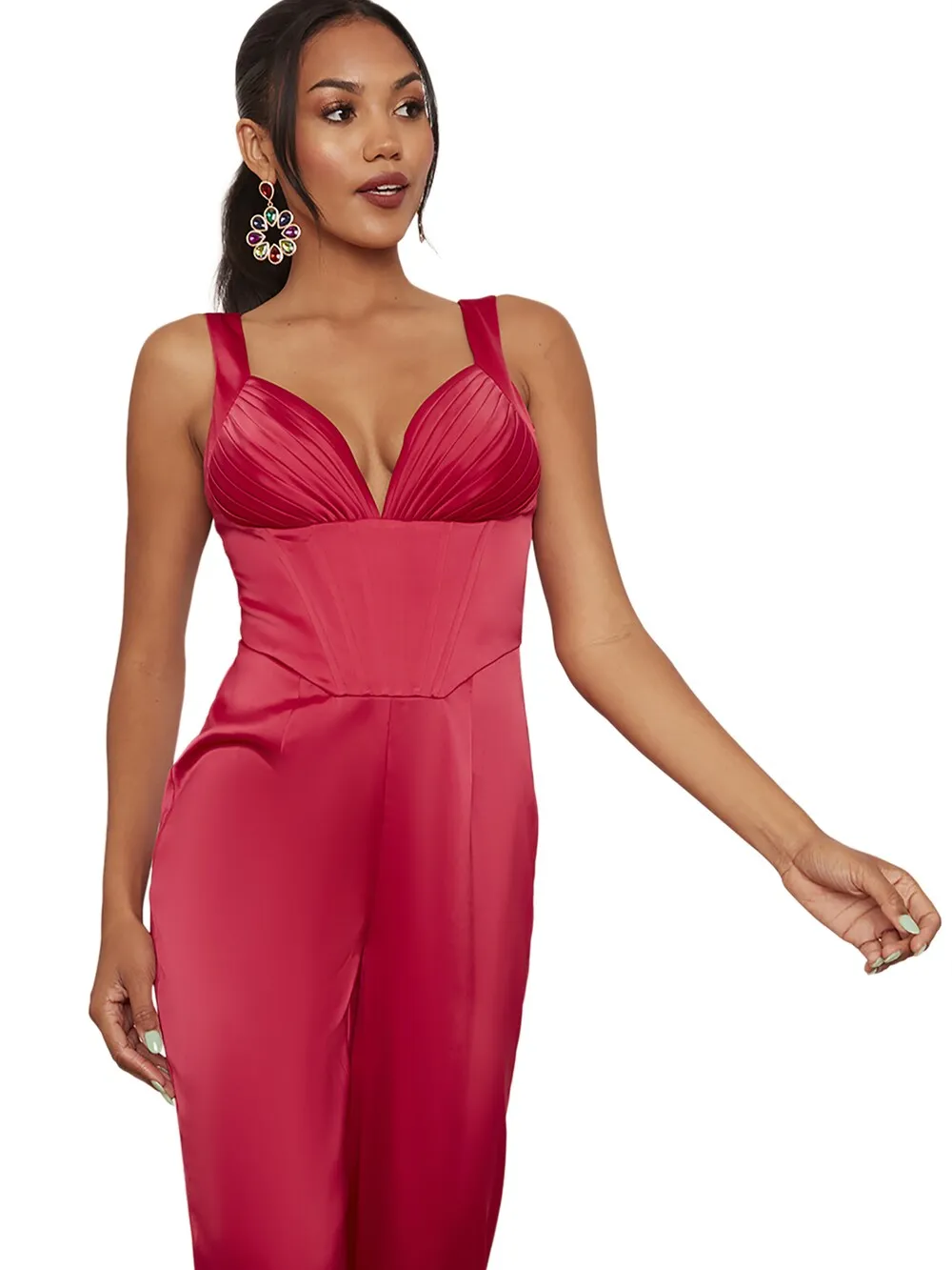 Chi Chi jumpsuit, red