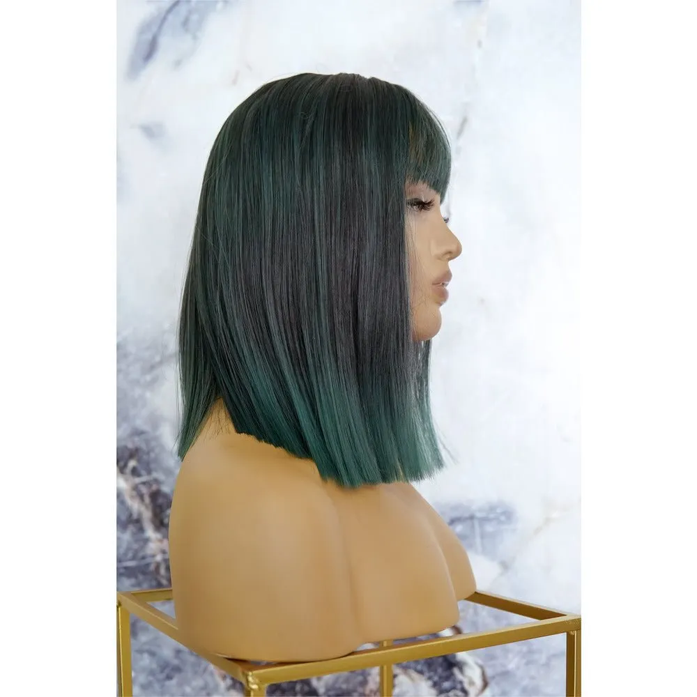 CHLOE Green Fringe Wig