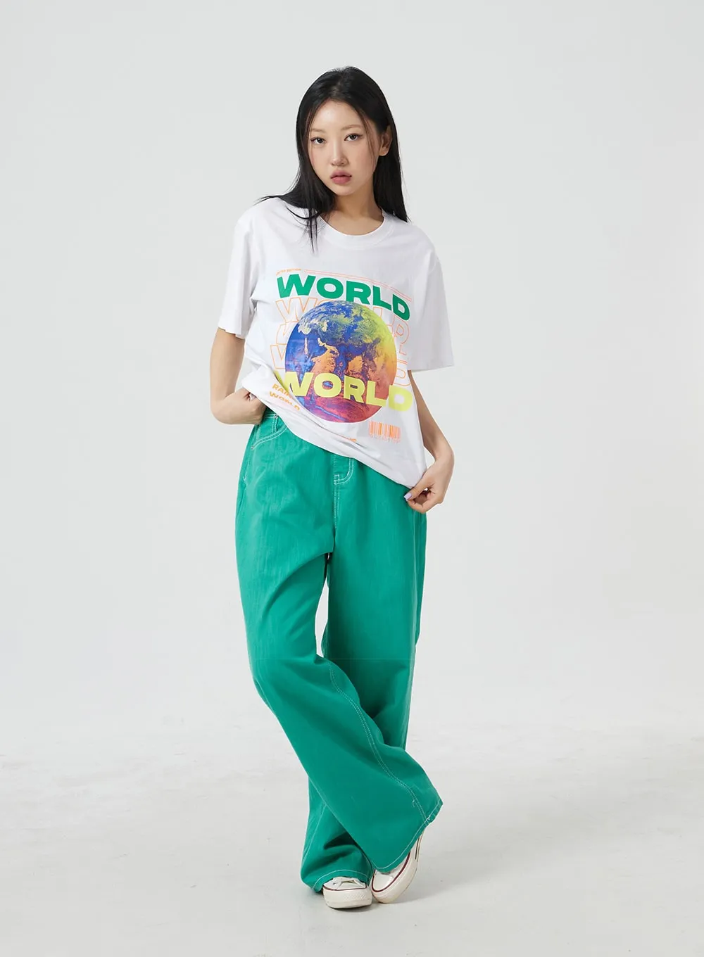 Colorful Wide Leg Cotton Pants BM304