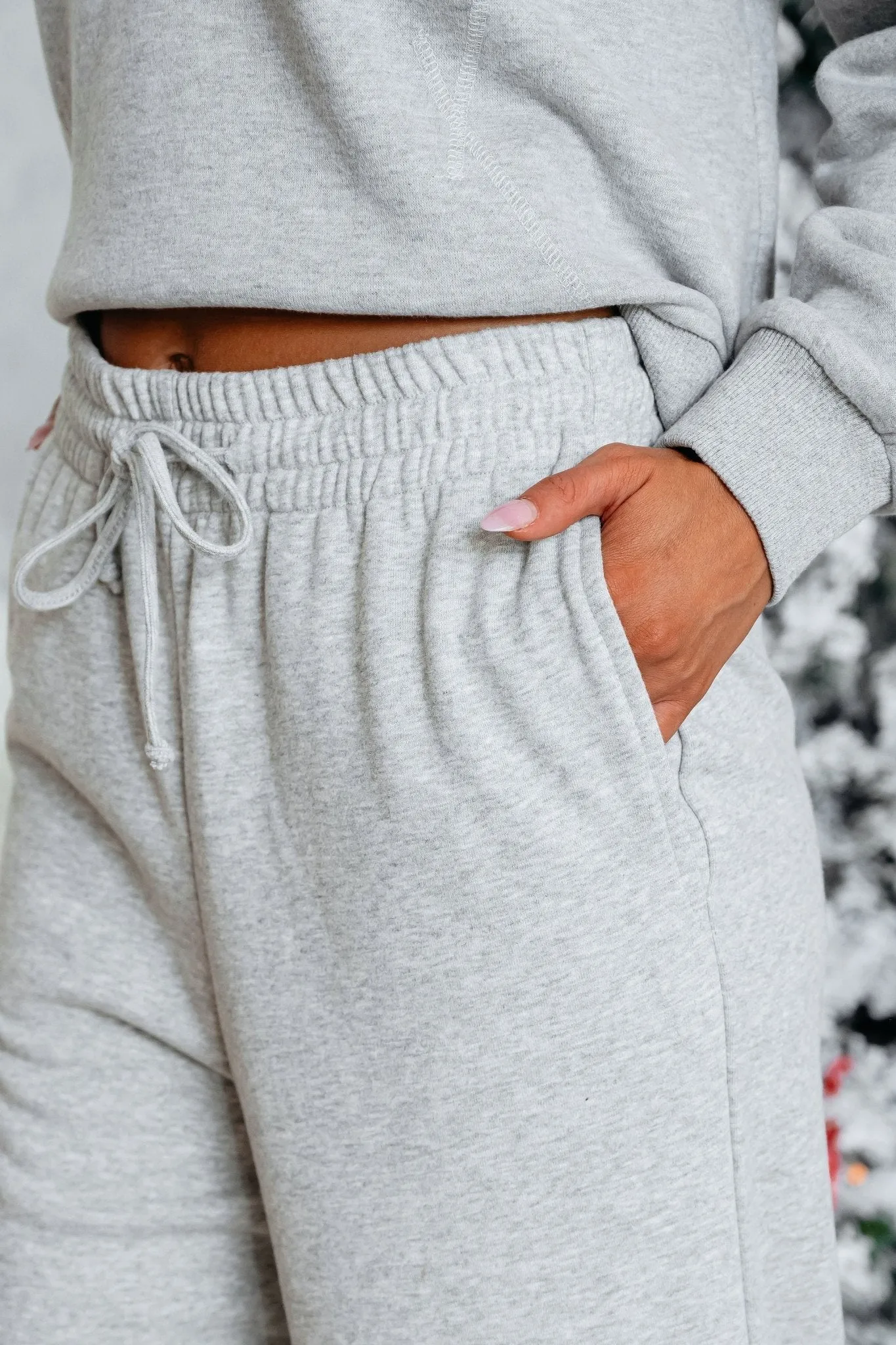 Comfort Lounge Grey Wide Leg Sweatpants