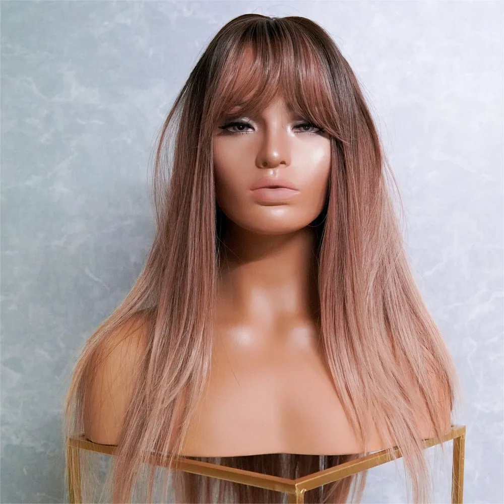 COOPER Brown Ombre Fringe Wig