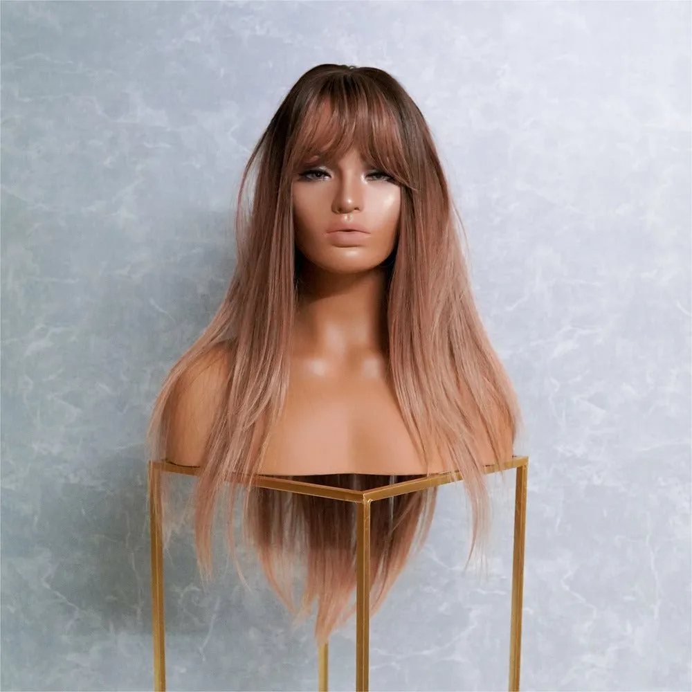 COOPER Brown Ombre Fringe Wig