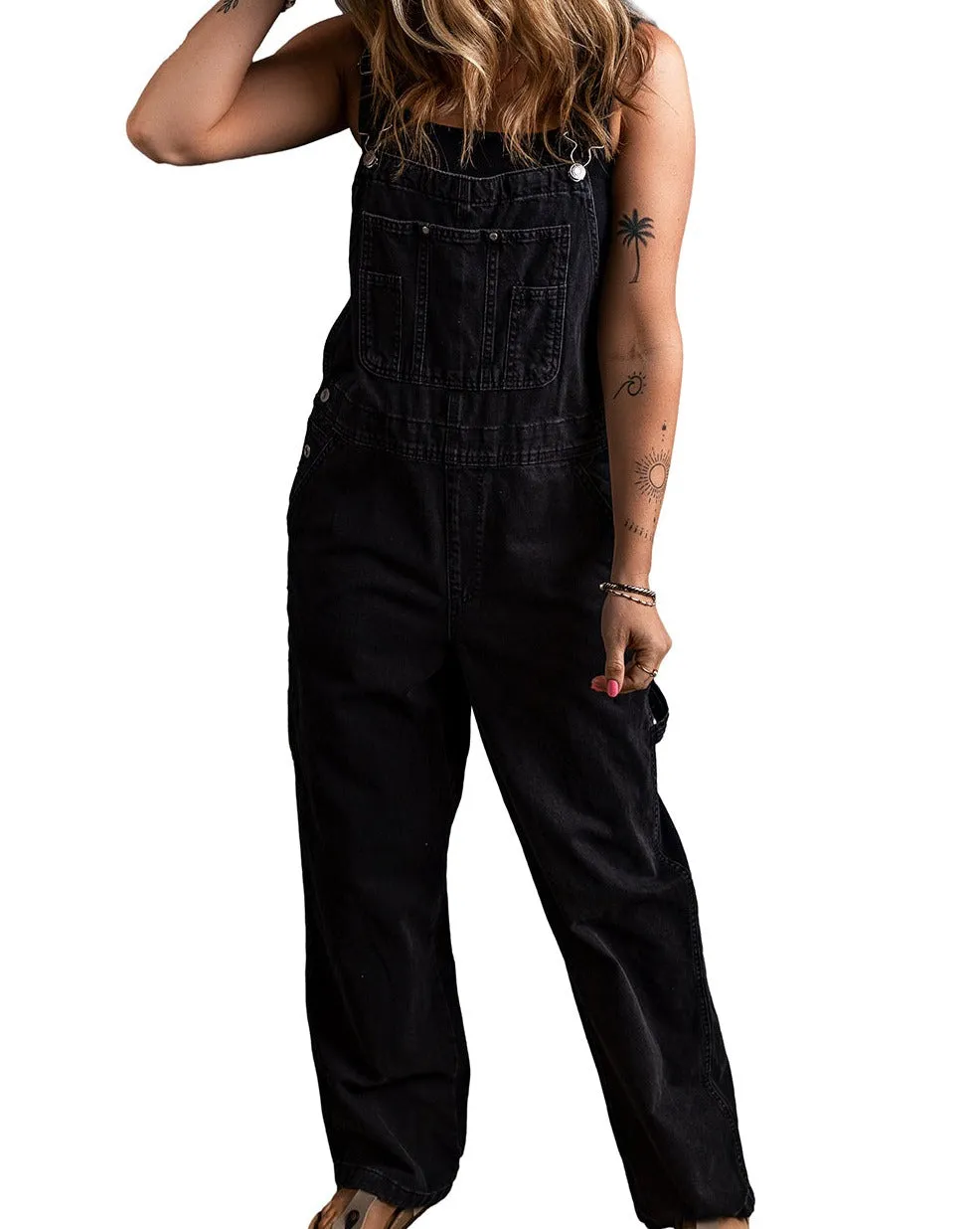 Denim Multi Pocket Overalls