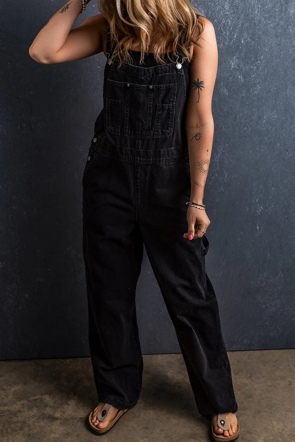 Denim Multi Pocket Overalls