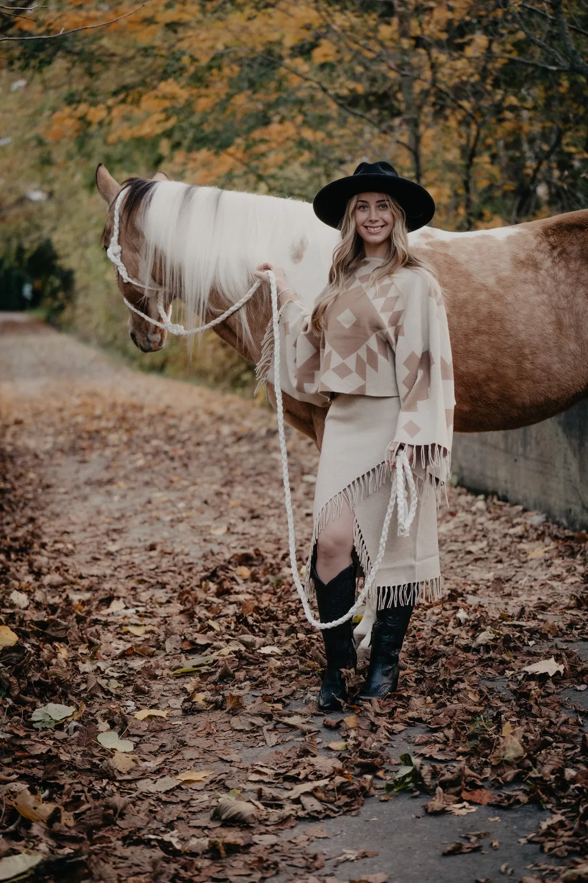 'Derby Fringe' Oatmeal Knit Skirt by Ariat (XS-XXL)