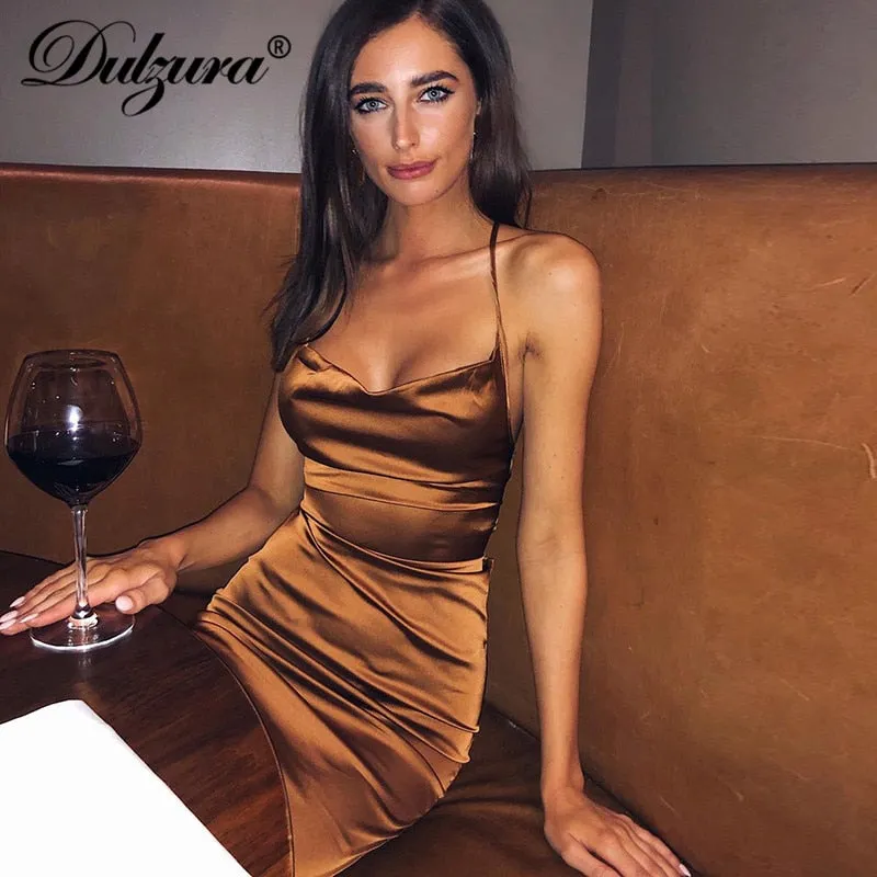 Dulzura Satin Bodycon Dress