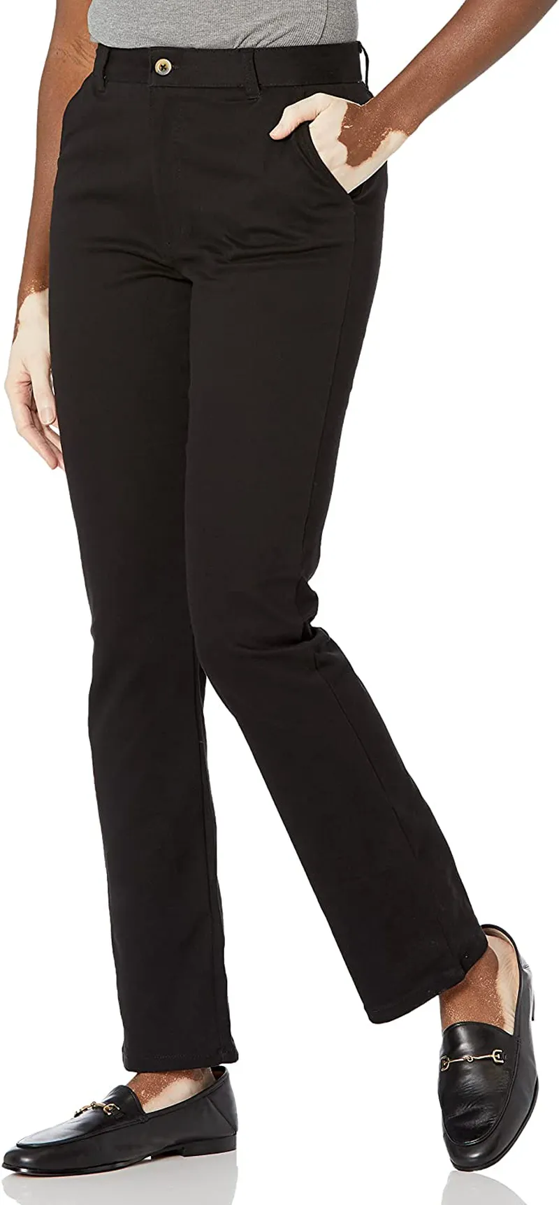 French Toast Women's Straight Leg Twill Pant