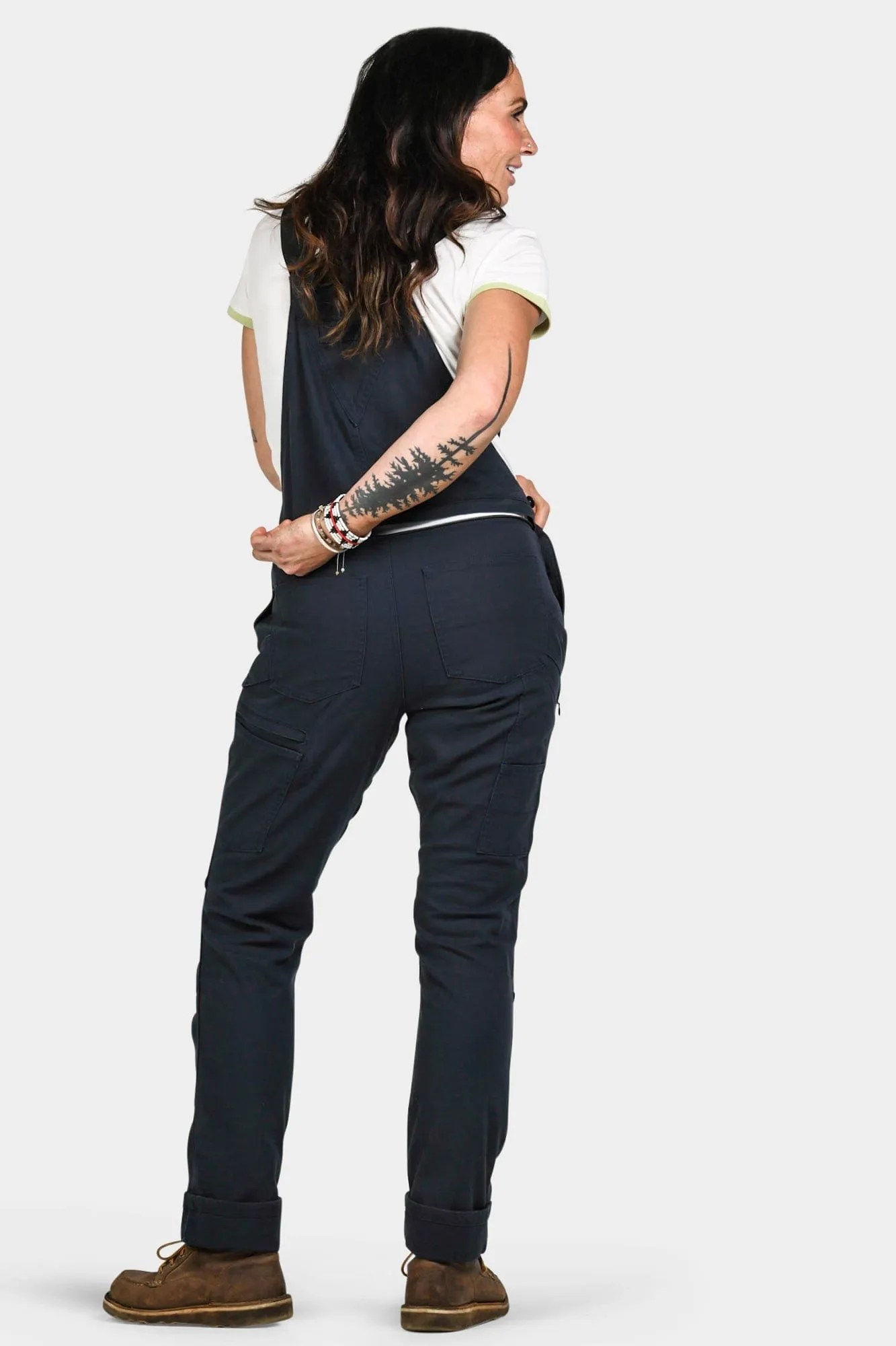 Freshley Drop Seat Overalls in Navy Canvas