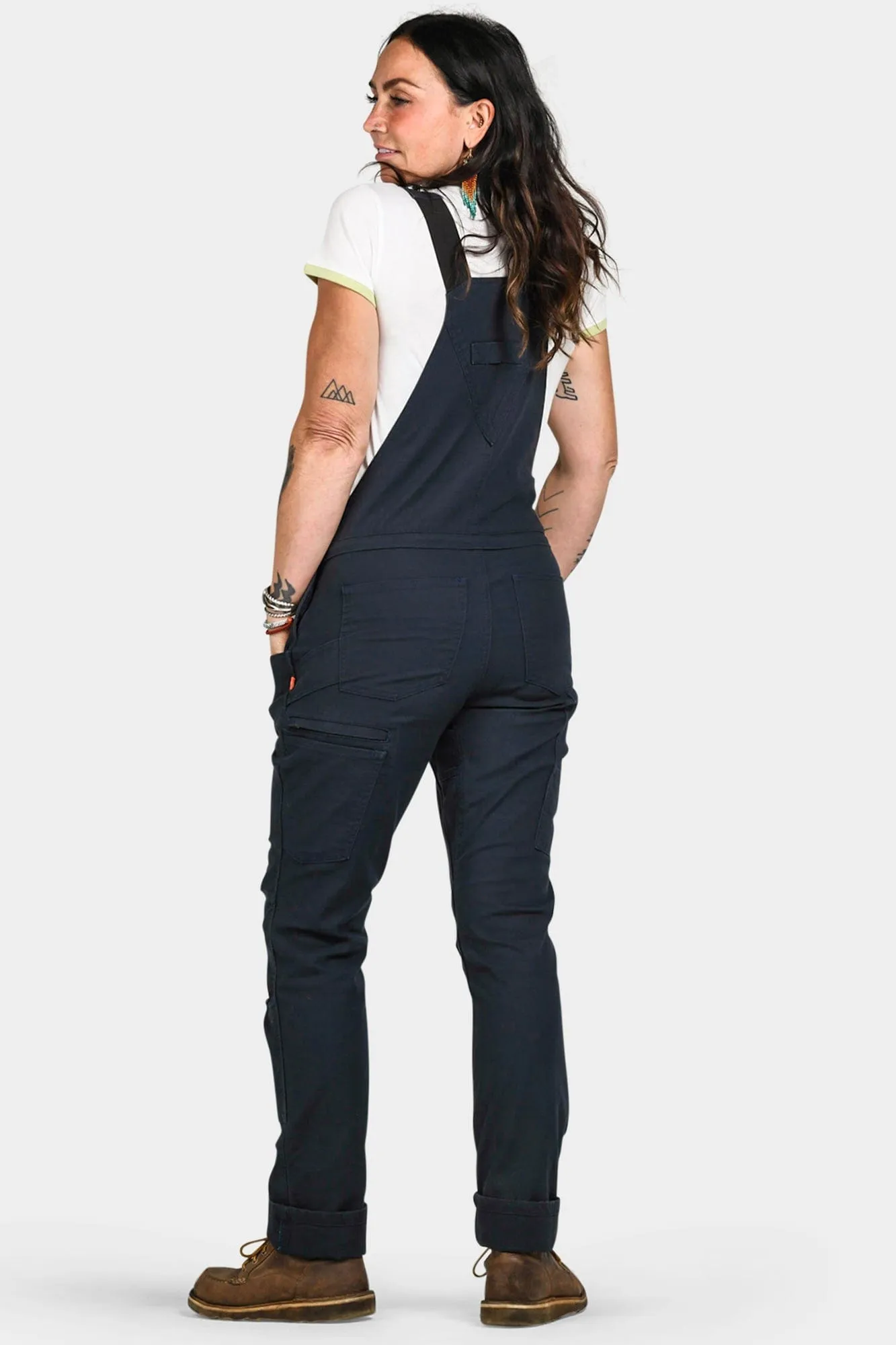 Freshley Drop Seat Overalls in Navy Canvas