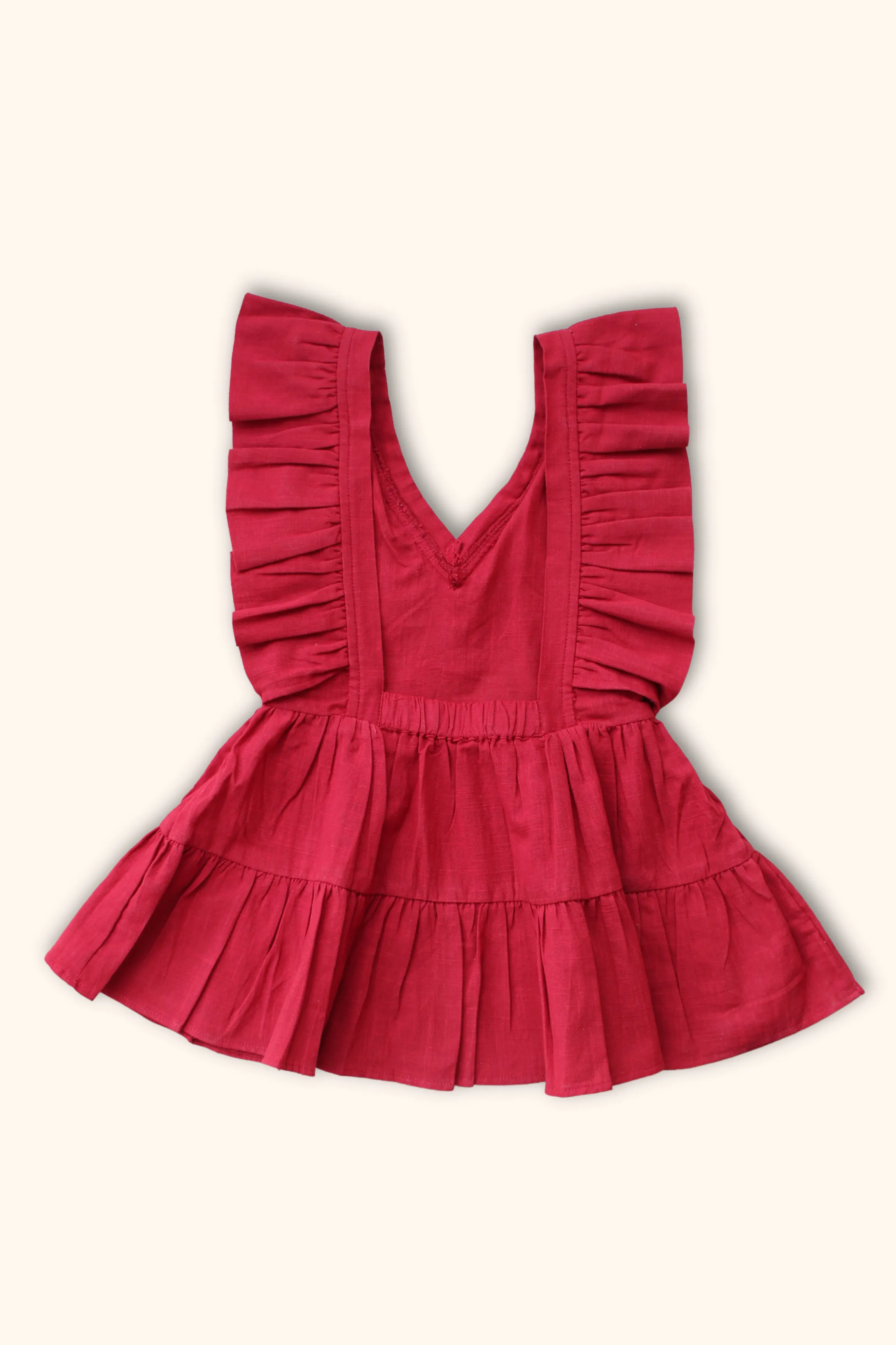 Girls Saba Backless Party Wear Dress - Maroon