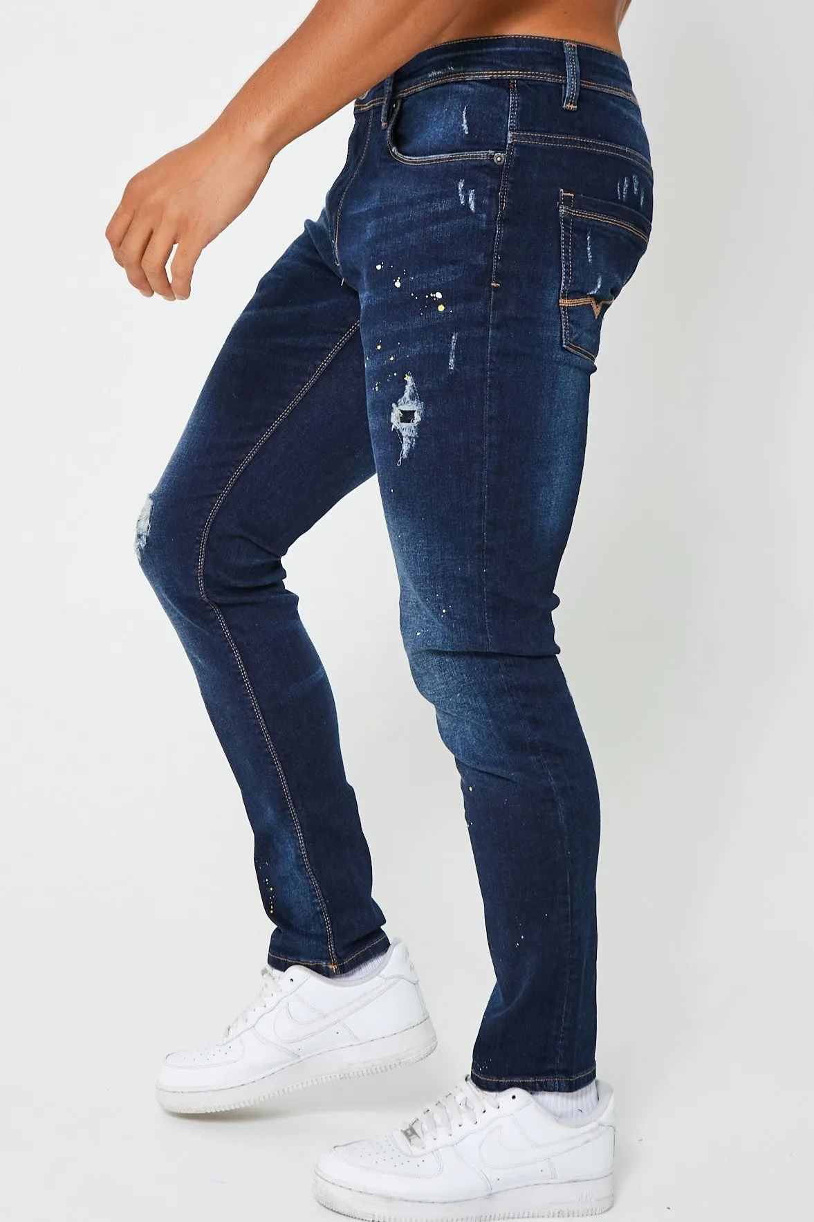 Hanger Lane Tapered Jean - Dark Blue