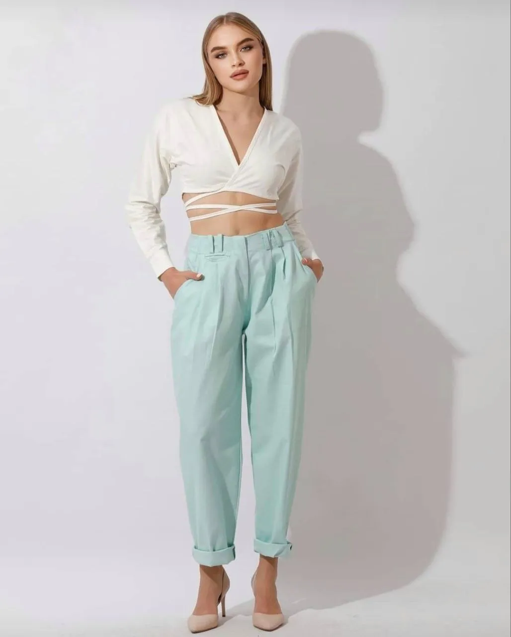 High waist - Gabardine Pants