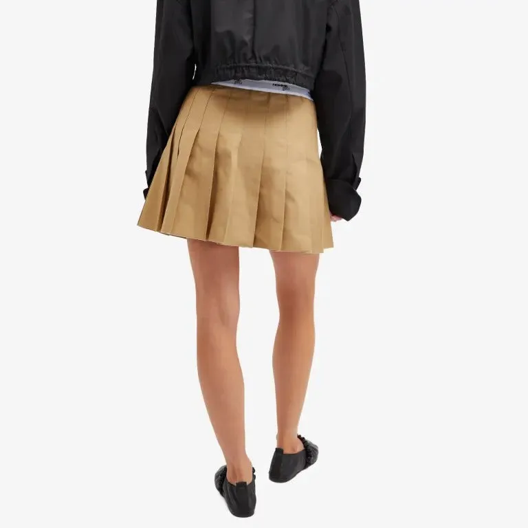 Hommegirls Pleated mini skirt, khaki